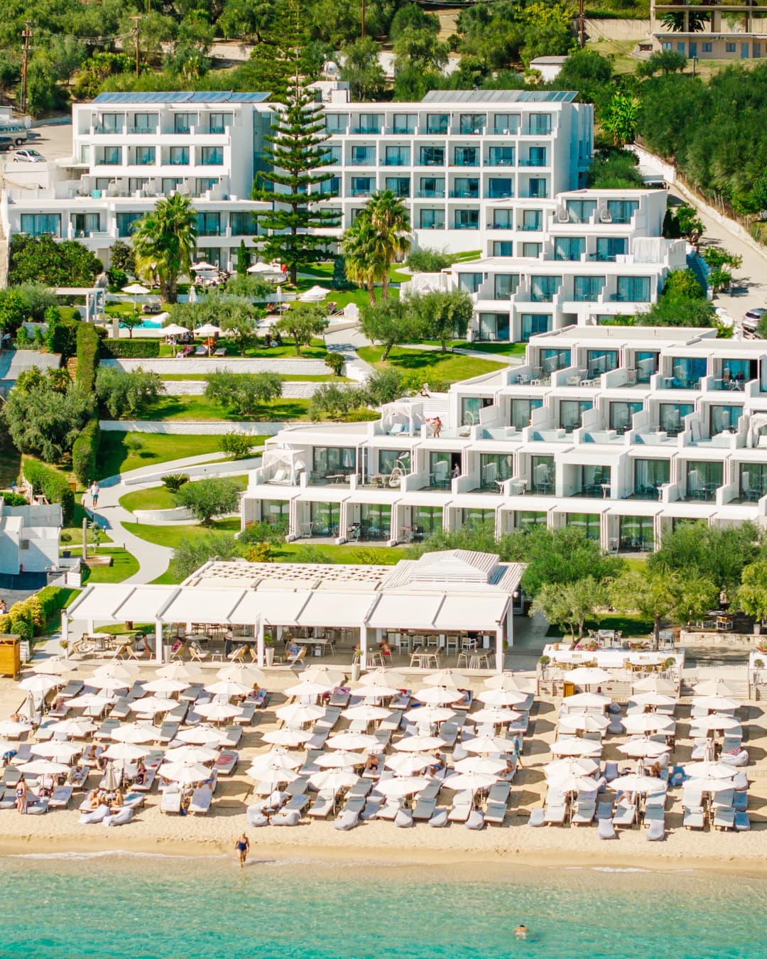 Lichnos Beach Hotel aerial view