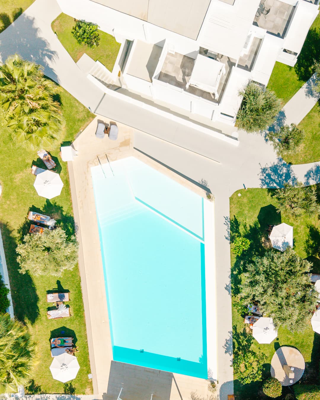 Pool aerial view